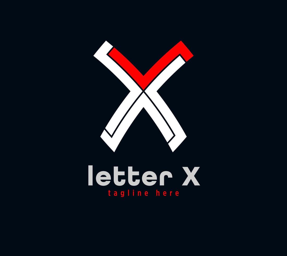 letter x logo-ontwerp. unieke speciale serie. creatieve minimale ontwerpsjabloon vectorillustratie vector