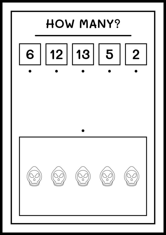 hoeveel geest, spel voor kinderen. vectorillustratie, afdrukbaar werkblad vector