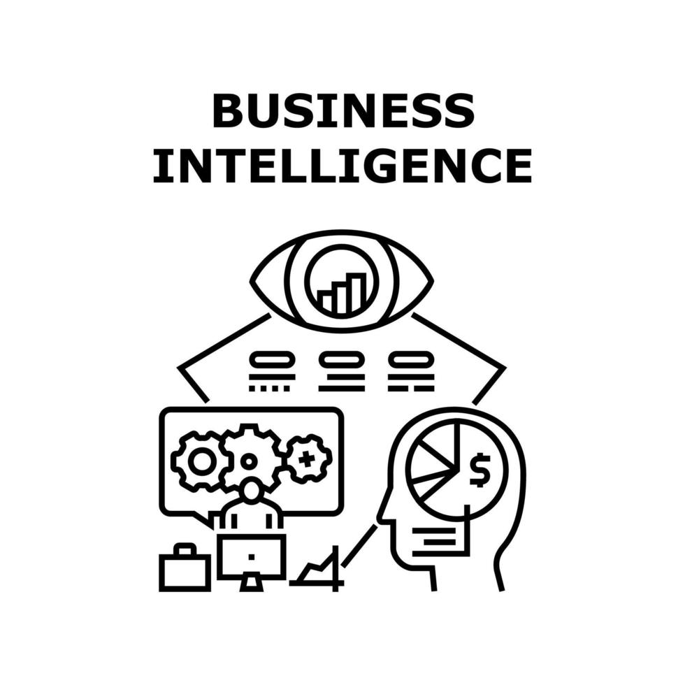 zakelijke intelligentie pictogram vectorillustratie vector