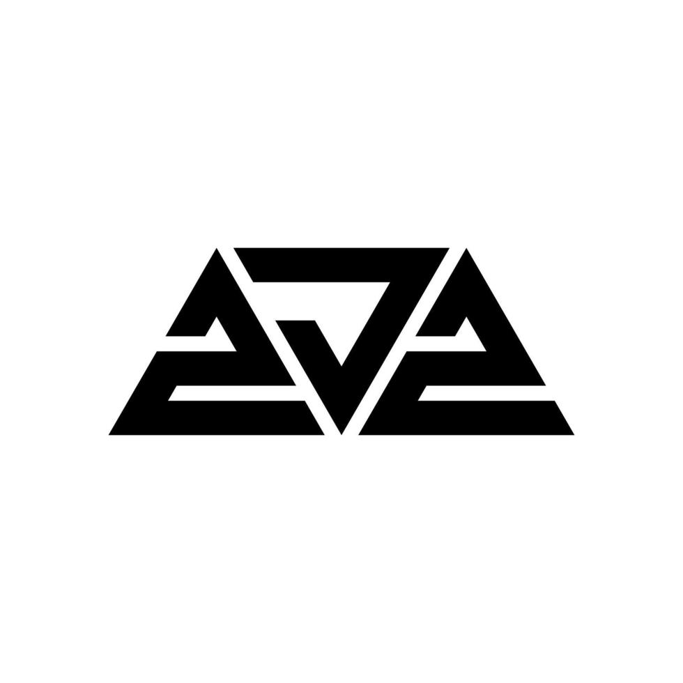 zjz driehoek brief logo ontwerp met driehoekige vorm. zjz driehoek logo ontwerp monogram. zjz driehoek vector logo sjabloon met rode kleur. zjz driehoekig logo eenvoudig, elegant en luxueus logo. zjz