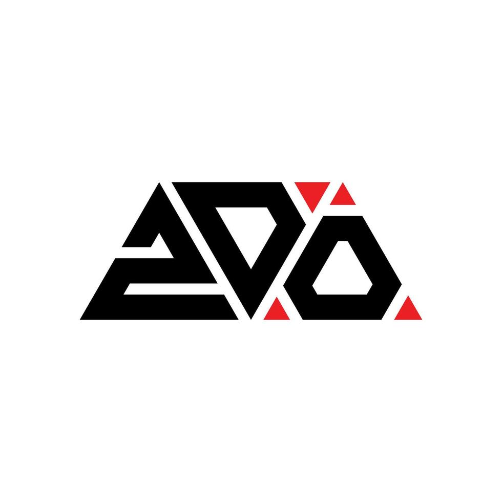 zdo driehoek brief logo ontwerp met driehoekige vorm. zdo driehoek logo ontwerp monogram. zdo driehoek vector logo sjabloon met rode kleur. zdo driehoekig logo eenvoudig, elegant en luxueus logo. zdo