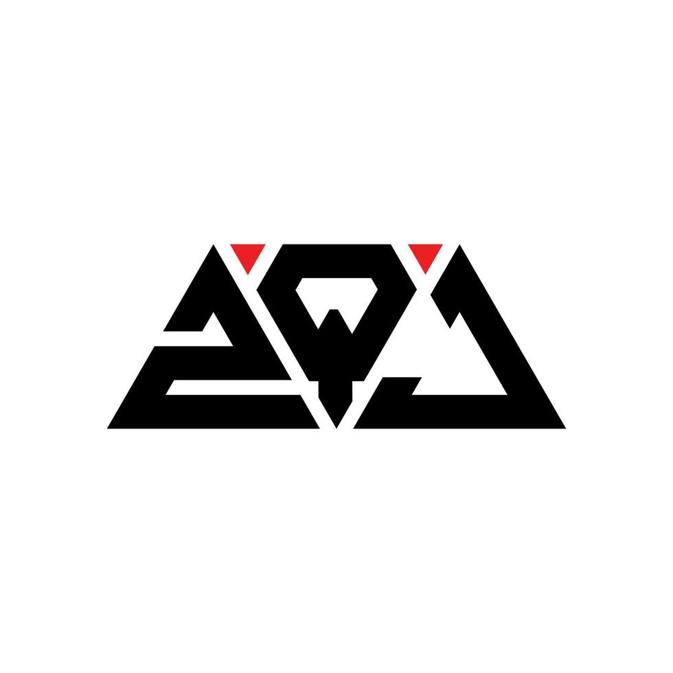 zqj driehoek brief logo ontwerp met driehoekige vorm. zqj driehoek logo ontwerp monogram. zqj driehoek vector logo sjabloon met rode kleur. zqj driehoekig logo eenvoudig, elegant en luxueus logo. zqj