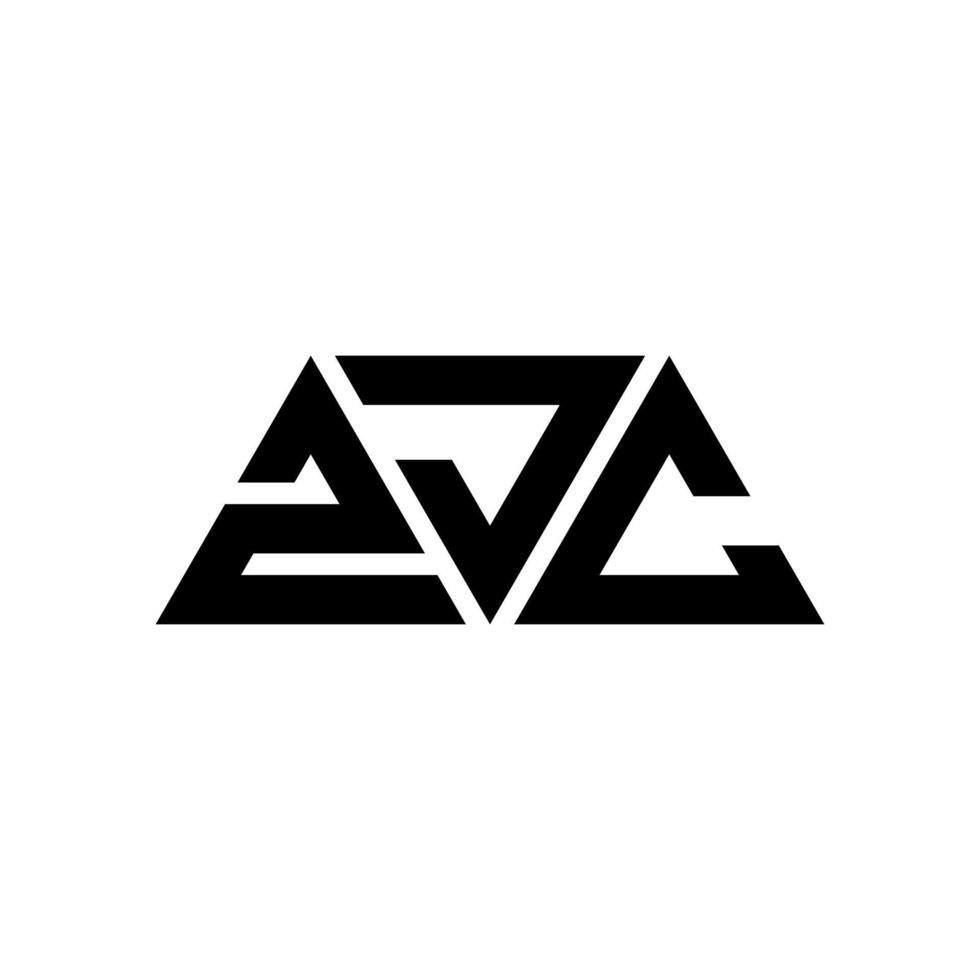 zjc driehoek brief logo ontwerp met driehoekige vorm. zjc driehoek logo ontwerp monogram. zjc driehoek vector logo sjabloon met rode kleur. zjc driehoekig logo eenvoudig, elegant en luxueus logo. zjc
