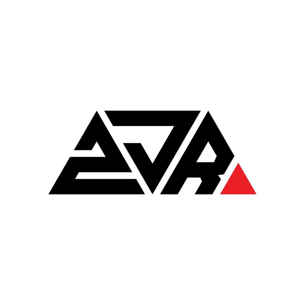 zjr driehoek brief logo ontwerp met driehoekige vorm. zjr driehoek logo ontwerp monogram. zjr driehoek vector logo sjabloon met rode kleur. zjr driehoekig logo eenvoudig, elegant en luxueus logo. zjr