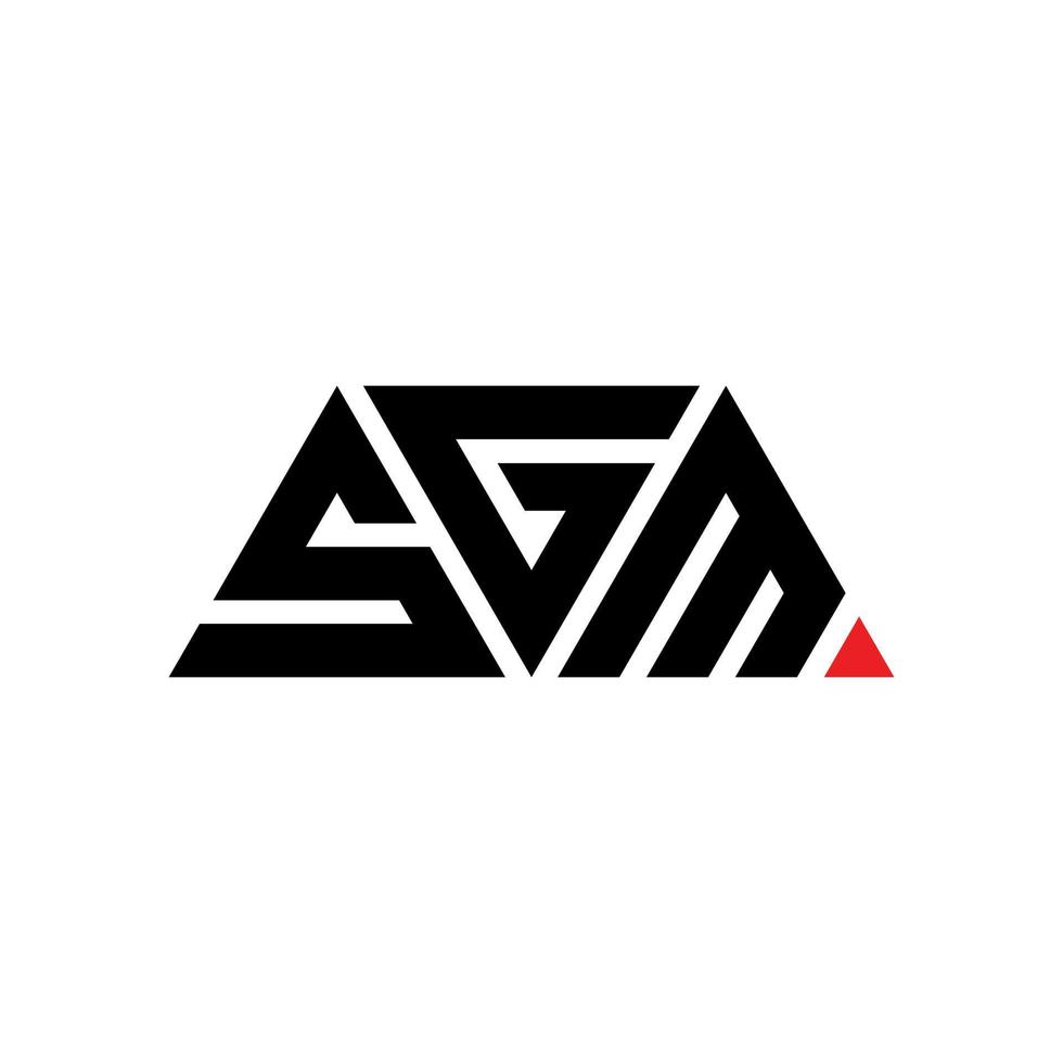 sgm driehoek brief logo ontwerp met driehoekige vorm. sgm driehoek logo ontwerp monogram. sgm driehoek vector logo sjabloon met rode kleur. sgm driehoekig logo eenvoudig, elegant en luxueus logo. sgm