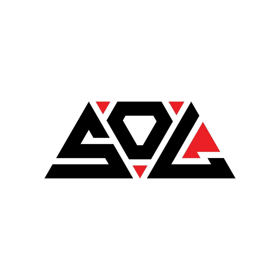 sol driehoek brief logo ontwerp met driehoekige vorm. sol driehoek logo ontwerp monogram. sol driehoek vector logo sjabloon met rode kleur. sol driehoekig logo eenvoudig, elegant en luxueus logo. Sol