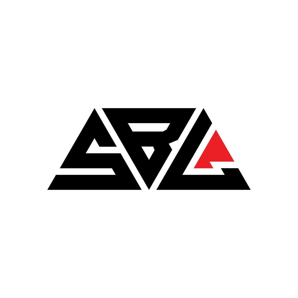 sbl driehoek brief logo ontwerp met driehoekige vorm. sbl driehoek logo ontwerp monogram. sbl driehoek vector logo sjabloon met rode kleur. sbl driehoekig logo eenvoudig, elegant en luxueus logo. sbl