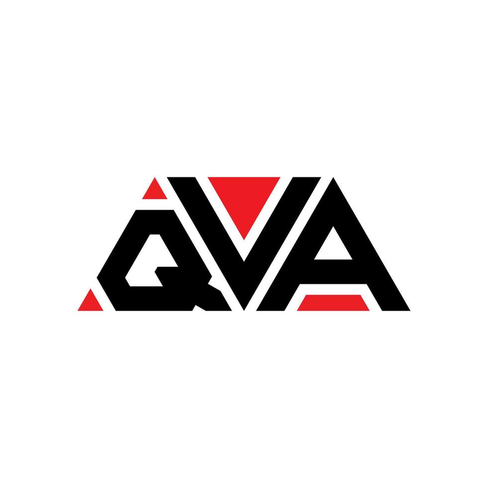 qva driehoek brief logo ontwerp met driehoekige vorm. qva driehoek logo ontwerp monogram. qva driehoek vector logo sjabloon met rode kleur. qva driehoekig logo eenvoudig, elegant en luxueus logo. qva