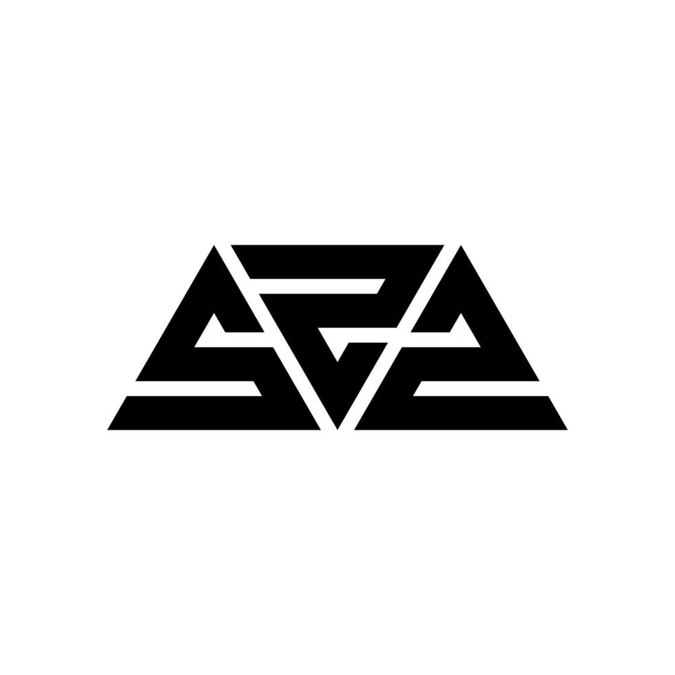 szz driehoek brief logo ontwerp met driehoekige vorm. szz driehoek logo ontwerp monogram. szz driehoek vector logo sjabloon met rode kleur. szz driehoekig logo eenvoudig, elegant en luxueus logo. szz