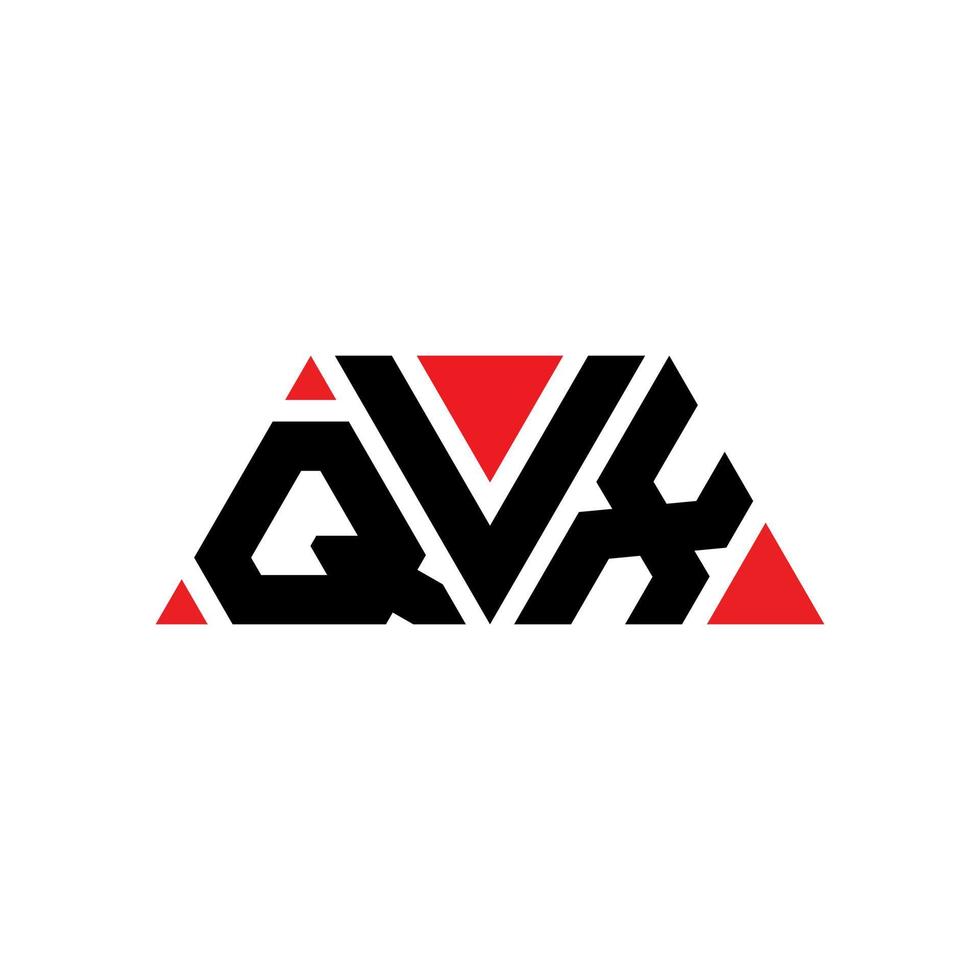 qvx driehoek brief logo ontwerp met driehoekige vorm. qvx driehoek logo ontwerp monogram. qvx driehoek vector logo sjabloon met rode kleur. qvx driehoekig logo eenvoudig, elegant en luxueus logo. qvx