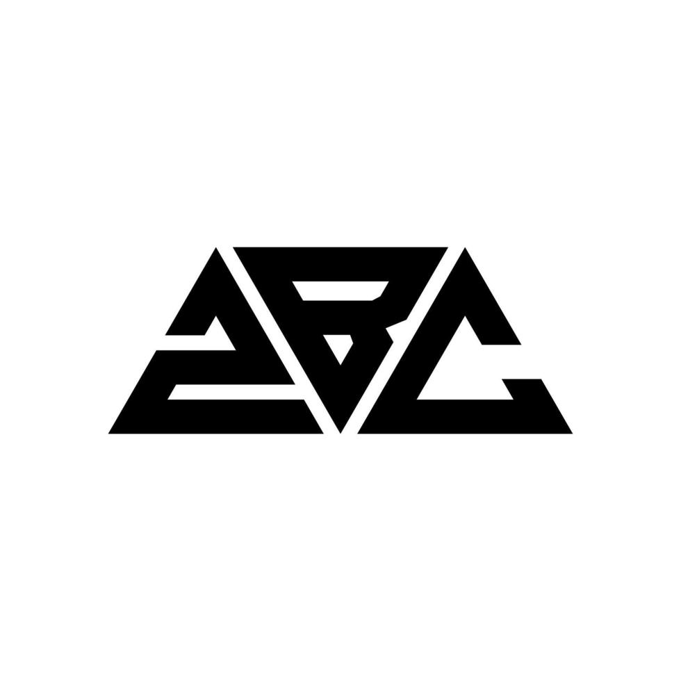 zbc driehoek brief logo ontwerp met driehoekige vorm. zbc driehoek logo ontwerp monogram. zbc driehoek vector logo sjabloon met rode kleur. zbc driehoekig logo eenvoudig, elegant en luxueus logo. zbc
