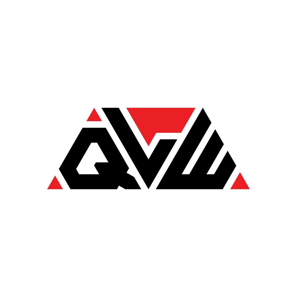 qlw driehoek brief logo ontwerp met driehoekige vorm. qlw driehoek logo ontwerp monogram. qlw driehoek vector logo sjabloon met rode kleur. qlw driehoekig logo eenvoudig, elegant en luxueus logo. qlw