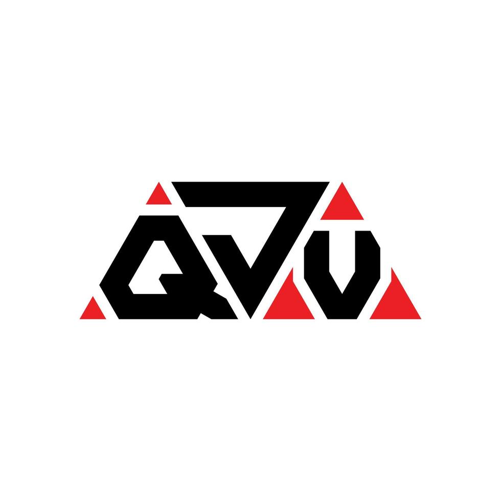 qjv driehoek brief logo ontwerp met driehoekige vorm. qjv driehoek logo ontwerp monogram. qjv driehoek vector logo sjabloon met rode kleur. qjv driehoekig logo eenvoudig, elegant en luxueus logo. qjv