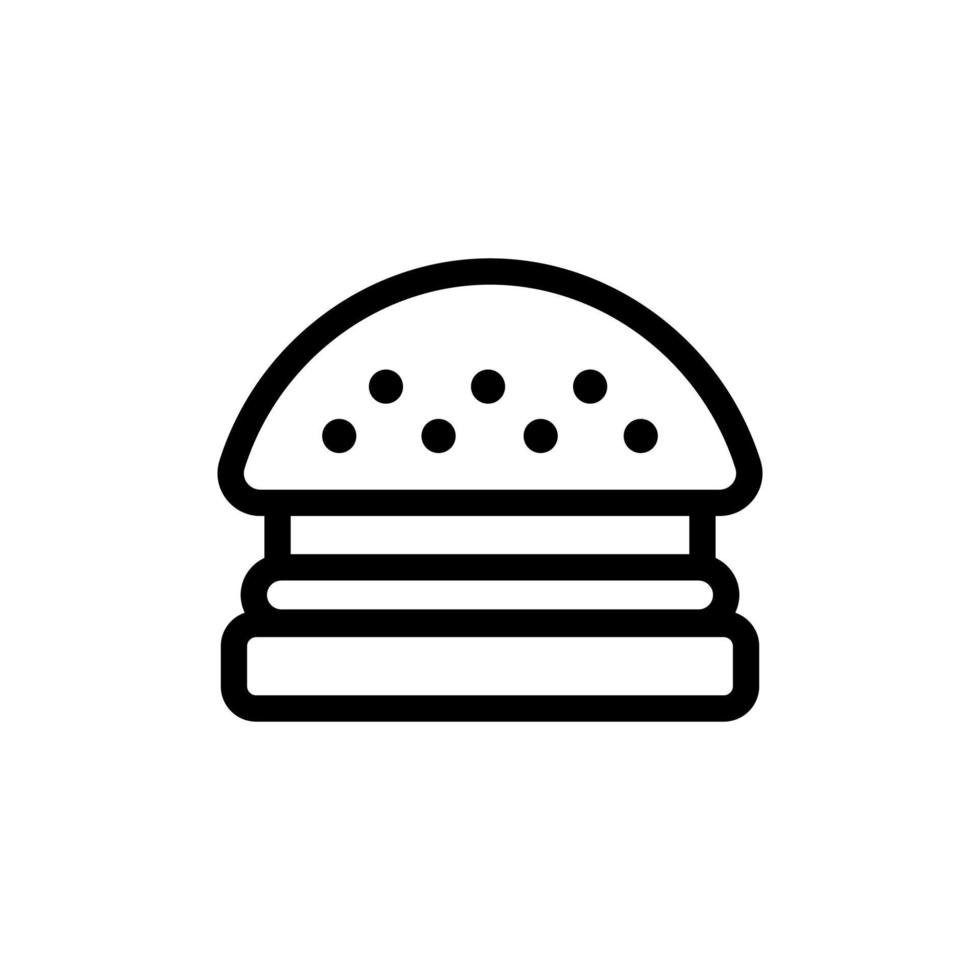 hamburger pictogram vector. geïsoleerde contour symbool illustratie vector