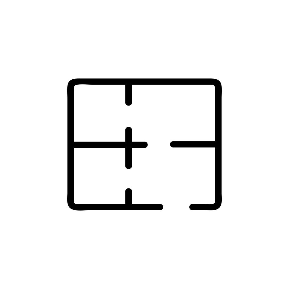 de indeling van het appartement is een icoonvector. geïsoleerde contour symbool illustratie vector