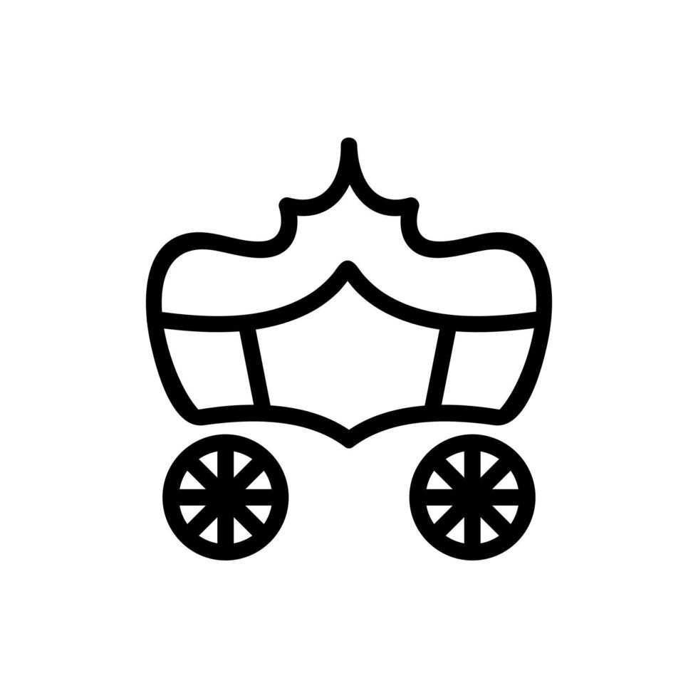 coach brougham pictogram vector. geïsoleerde contour symbool illustratie vector
