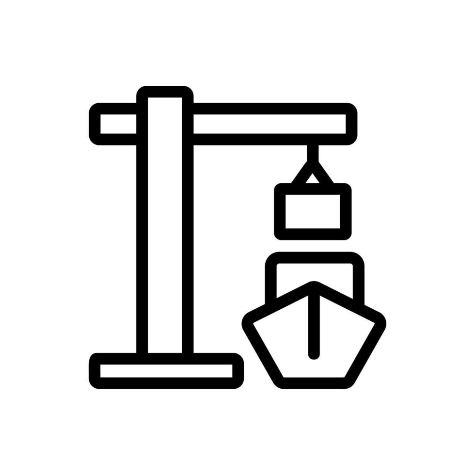 kraan bouw pictogram vector. geïsoleerde contour symbool illustratie vector