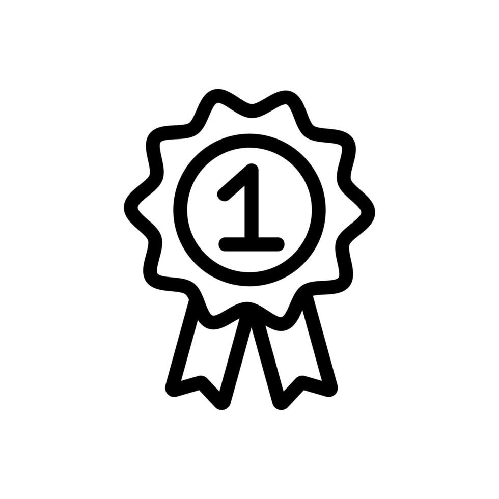 medaille winnaar pictogram vector. geïsoleerde contour symbool illustratie vector