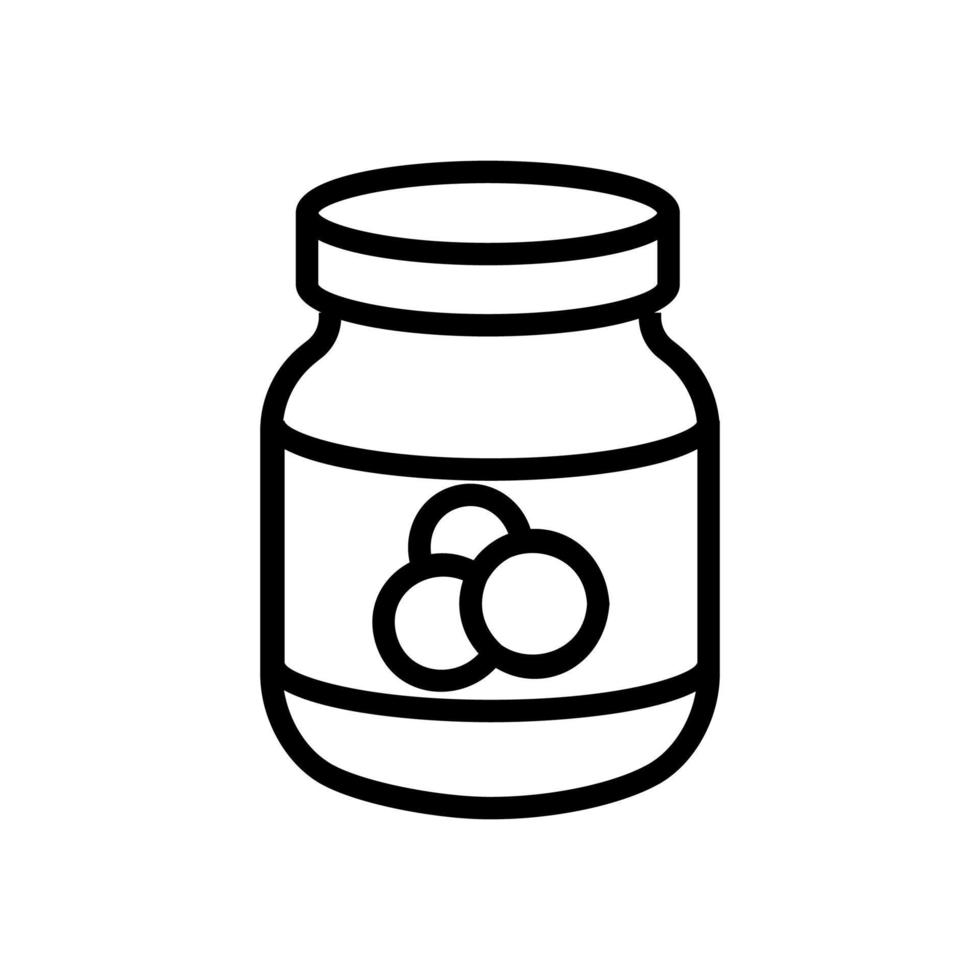 bosbessenjam pictogram vector overzicht illustratie