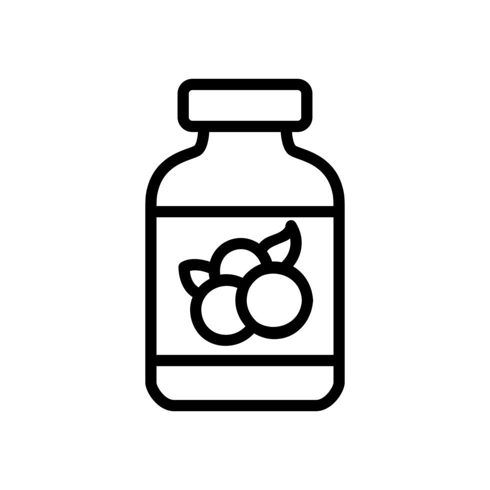 bosbessenjam pictogram vector overzicht illustratie