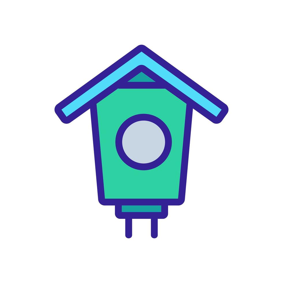 vogel huis pictogram vector. geïsoleerde contour symbool illustratie vector