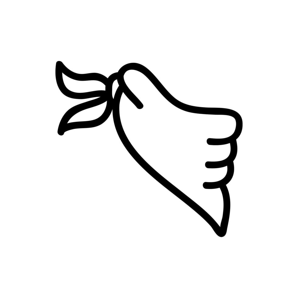 bandana pictogram vector. geïsoleerde contour symbool illustratie vector