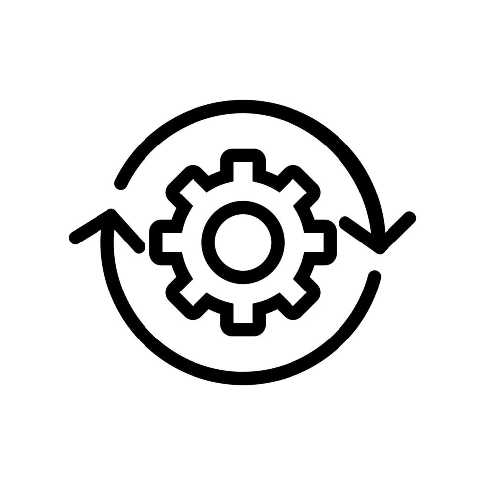 automatisering pictogram vector. geïsoleerde contour symbool illustratie vector