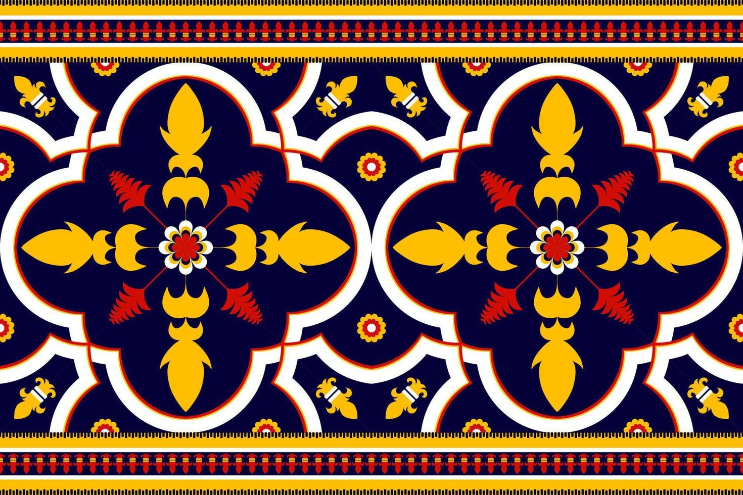 etnische naadloze patroon bloem kleur oosters. inheemse stijl. ontwerp voor achtergrond,textuur,stof,batik,kleding,inwikkeling,behang,tapijt,tegel,borduurwerk vector