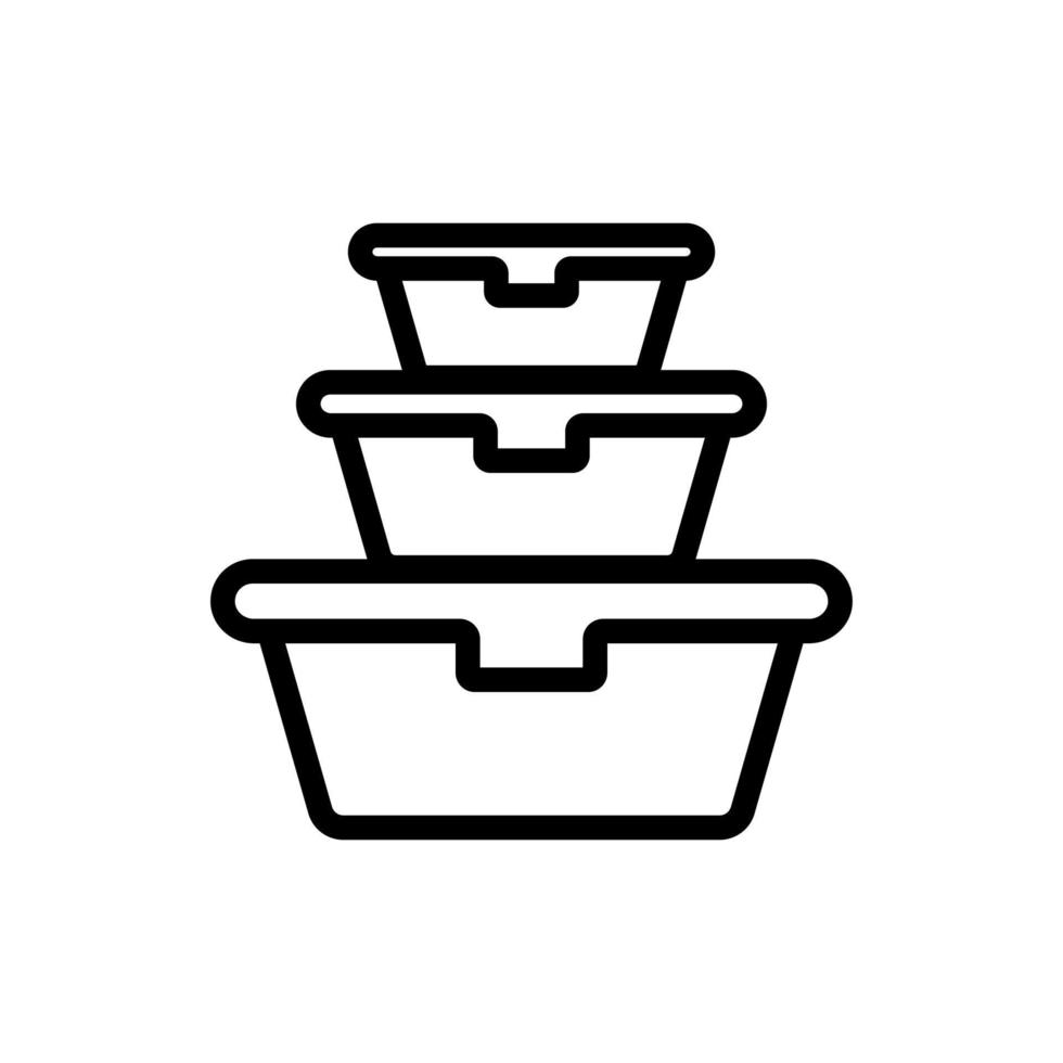 lunchbox pictogram vector. geïsoleerde contour symbool illustratie vector