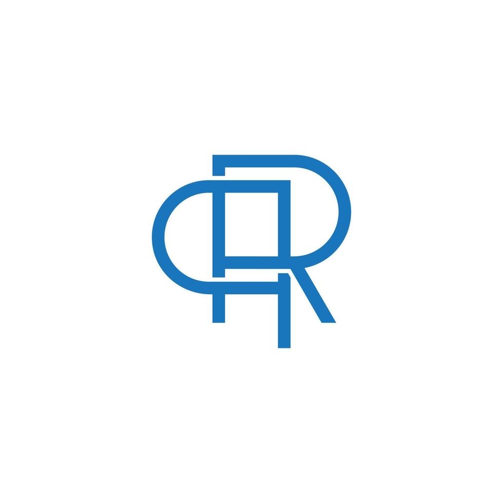 letter rq gekoppeld overlappende lijn geometrische logo vector