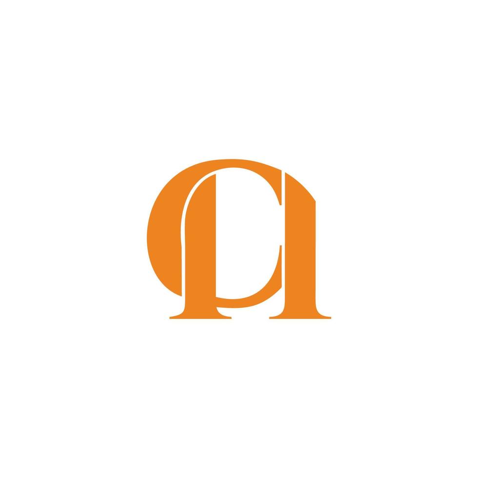 letter cn eenvoudige link lettertypen platte geometrische logo vector