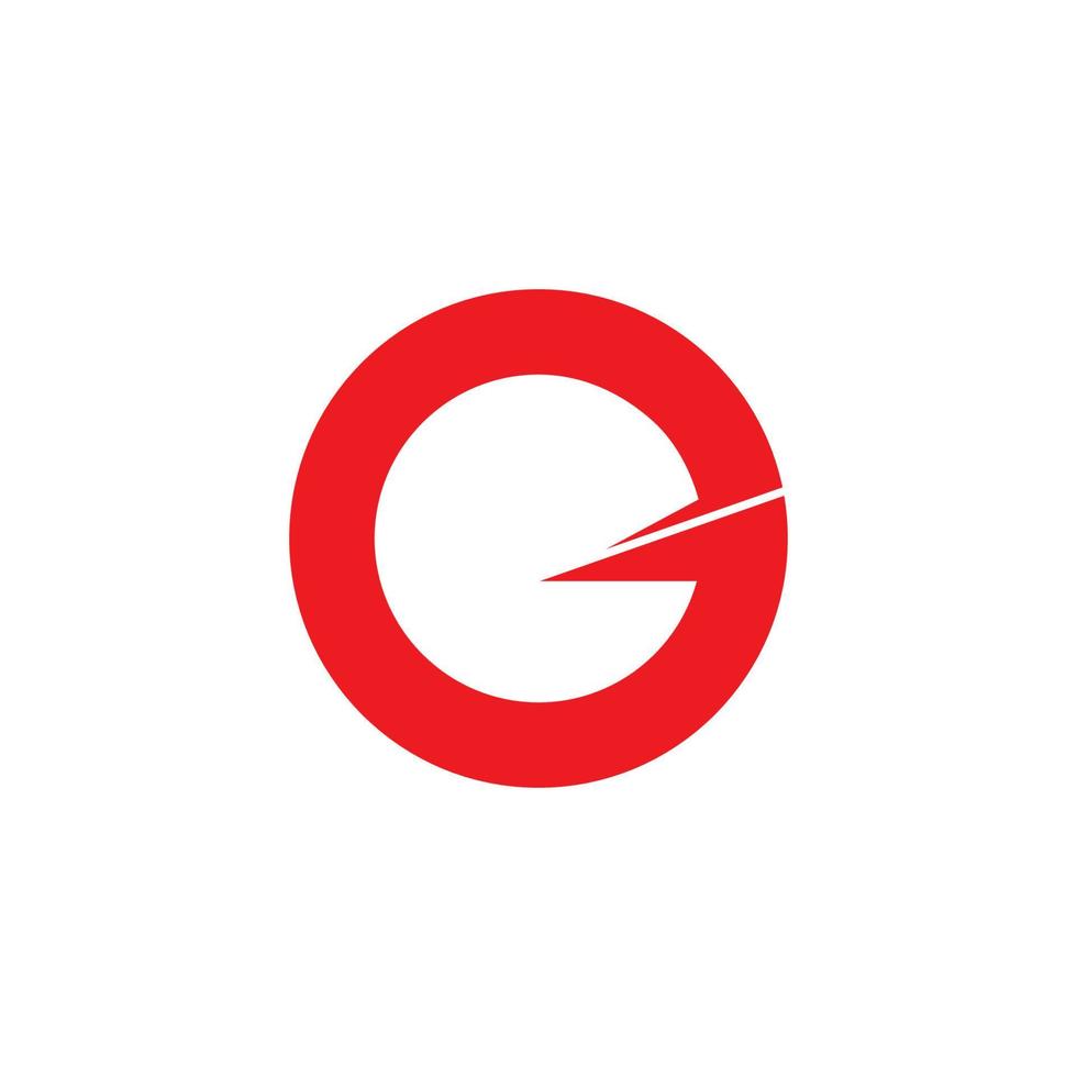 letter g cirkel beweging herladen pijl logo vector