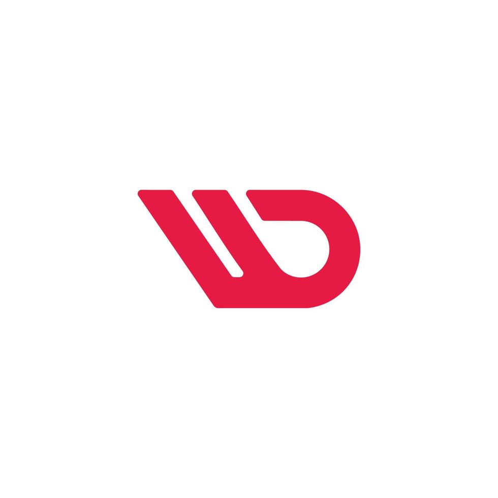 letter ud eenvoudige geometrische lijn symbool logo vector