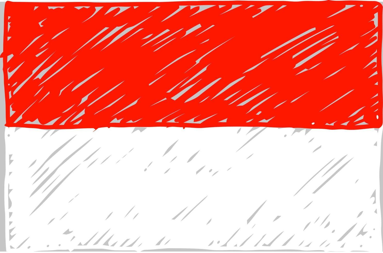 land vlag potlood of stift schets vector