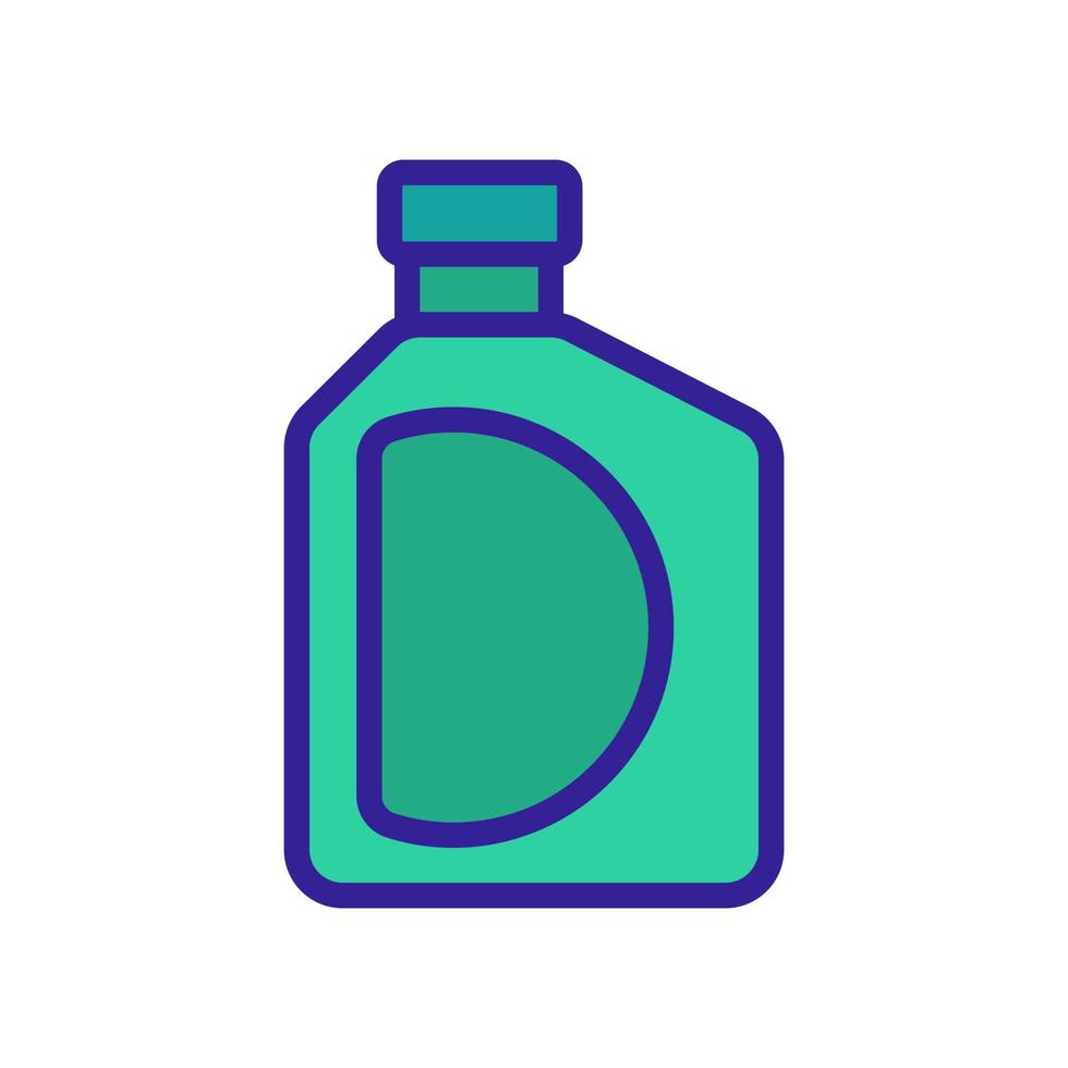 vloeistof fles met handvat pictogram vector overzicht illustratie