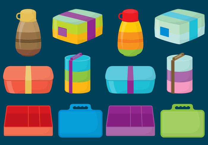 Plastic Lunchboxen vector