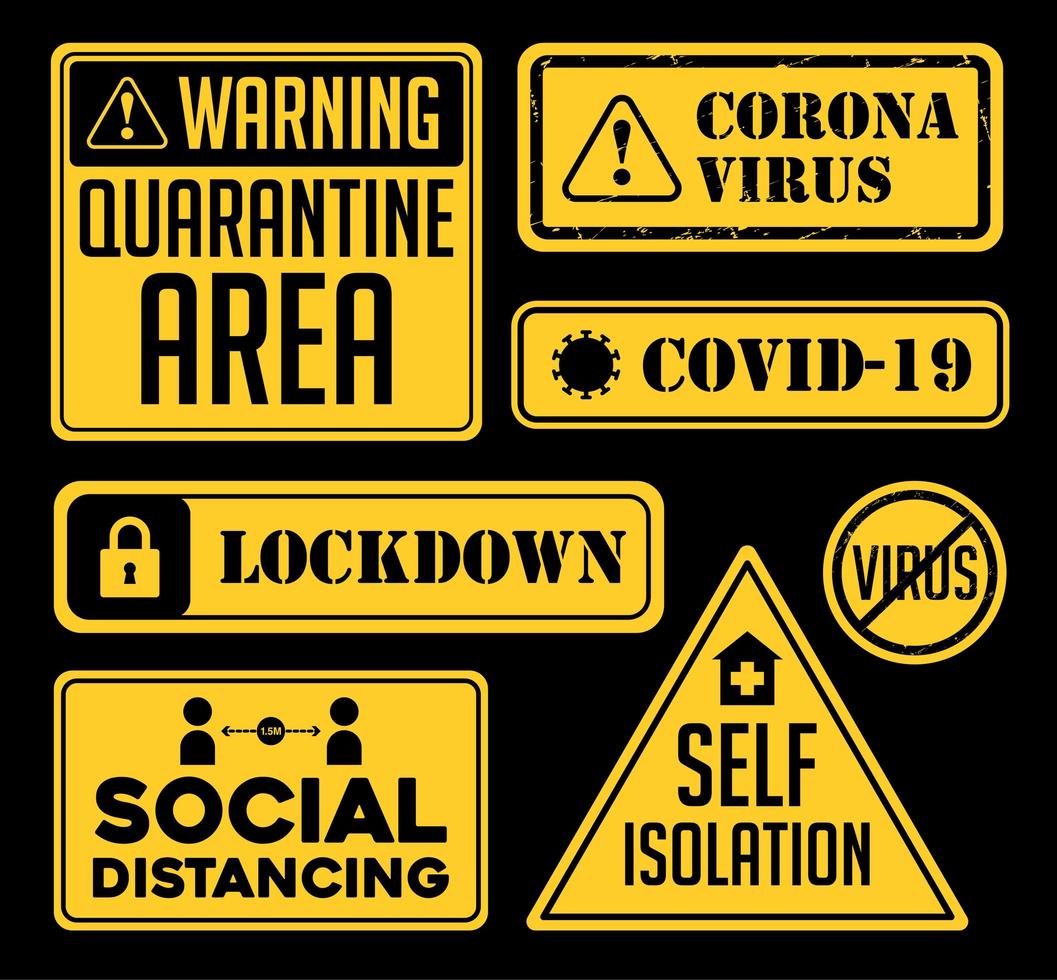 covid-19 coronavirus-uitbraakwaarschuwingsbord. vector