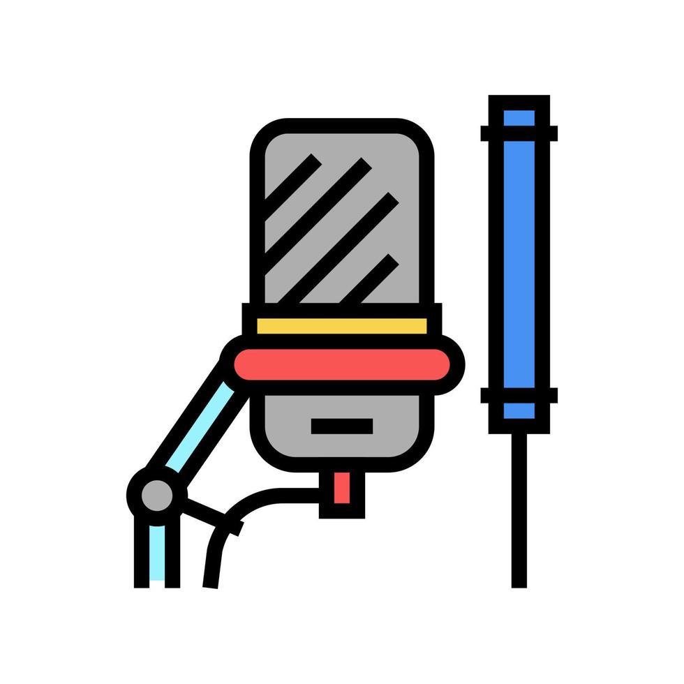 microfoon radio apparatuur kleur pictogram vectorillustratie vector