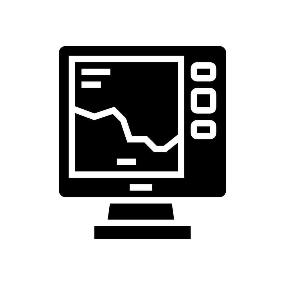 boot navigatie apparatuur glyph pictogram vectorillustratie vector