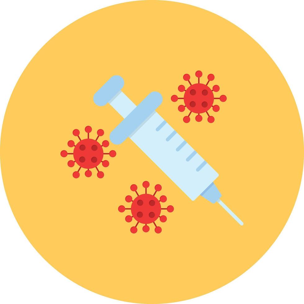 vaccin platte cirkel veelkleurig vector