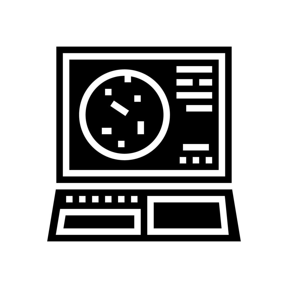 radar systeem glyph pictogram vectorillustratie vector