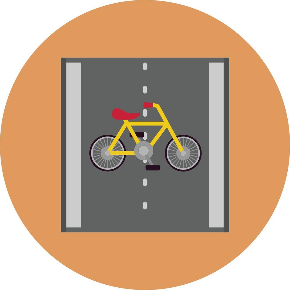 fietspad platte cirkel veelkleurig vector