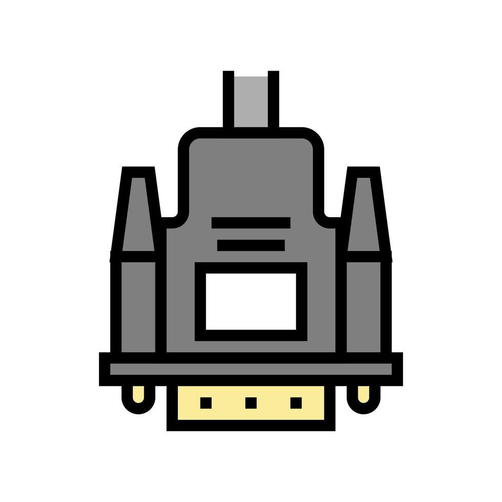 vga-kabel kleur pictogram vectorillustratie vector