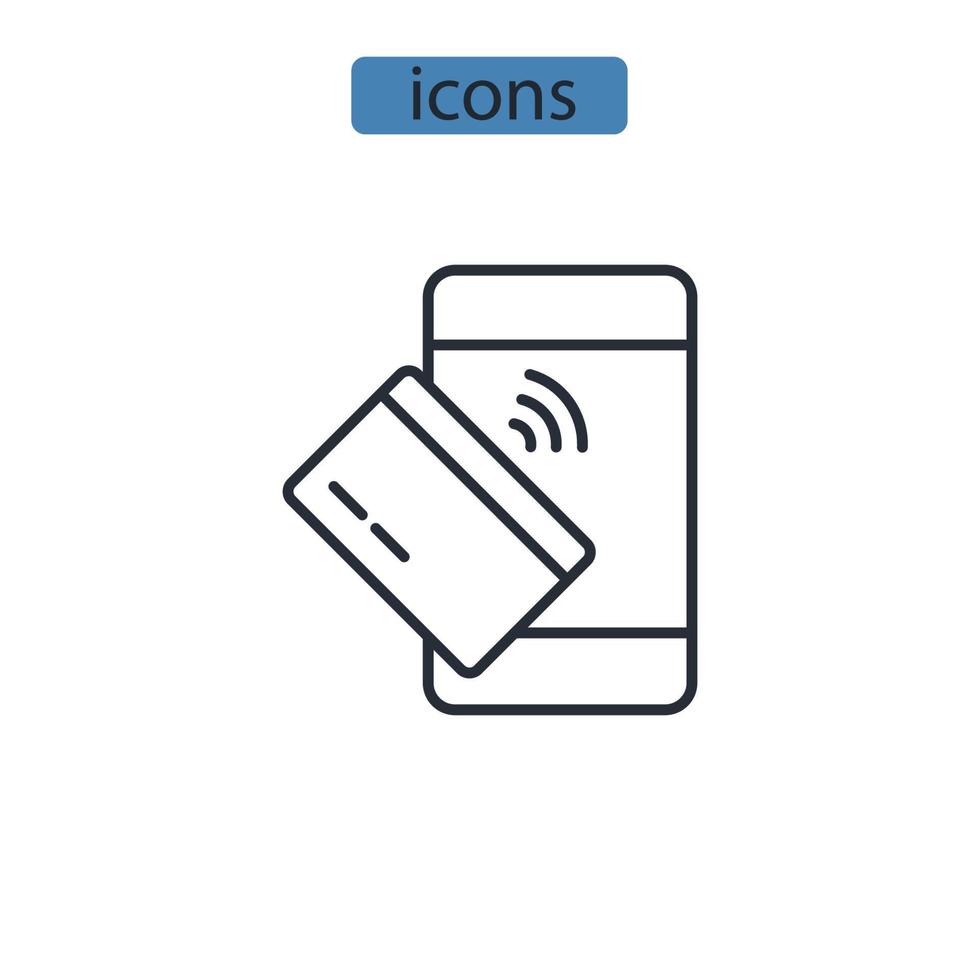 betalingspictogrammen symbool vectorelementen voor infographic web vector