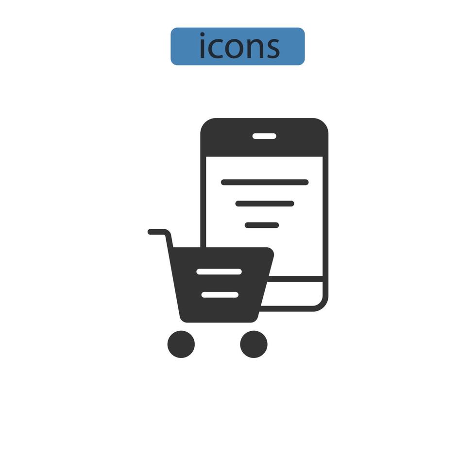 e-commerce pictogrammen symbool vectorelementen voor infographic web vector