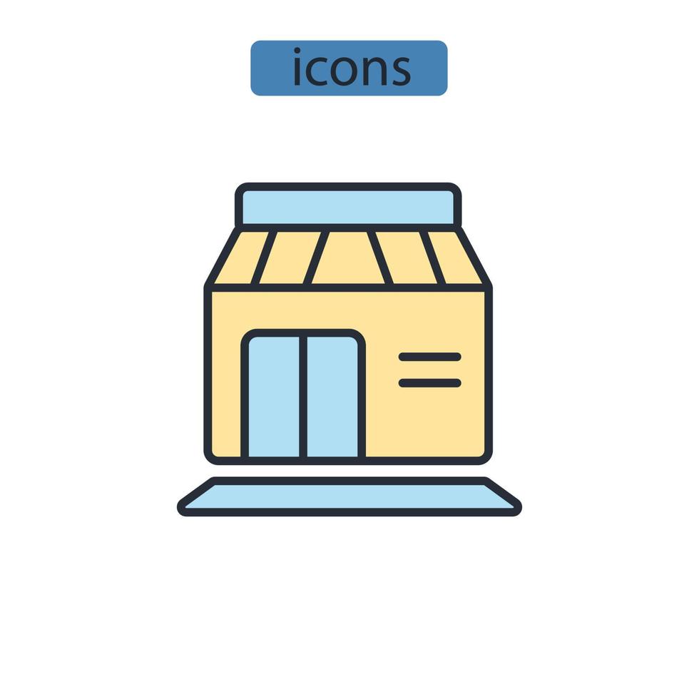 winkel pictogrammen symbool vectorelementen voor infographic web vector