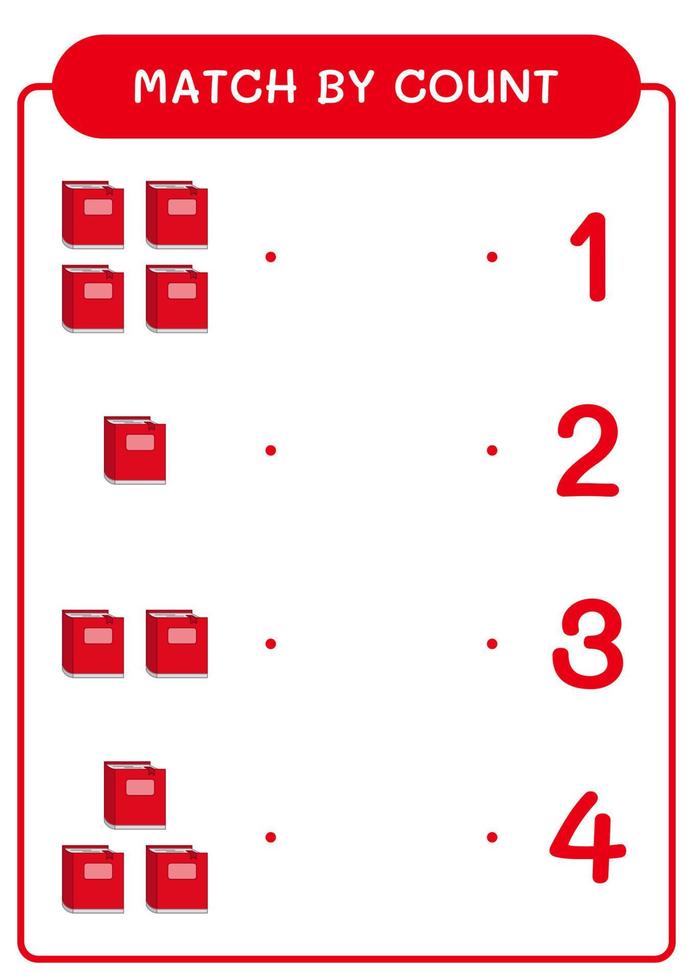 match door telling van notebook, spel voor kinderen. vectorillustratie, afdrukbaar werkblad vector