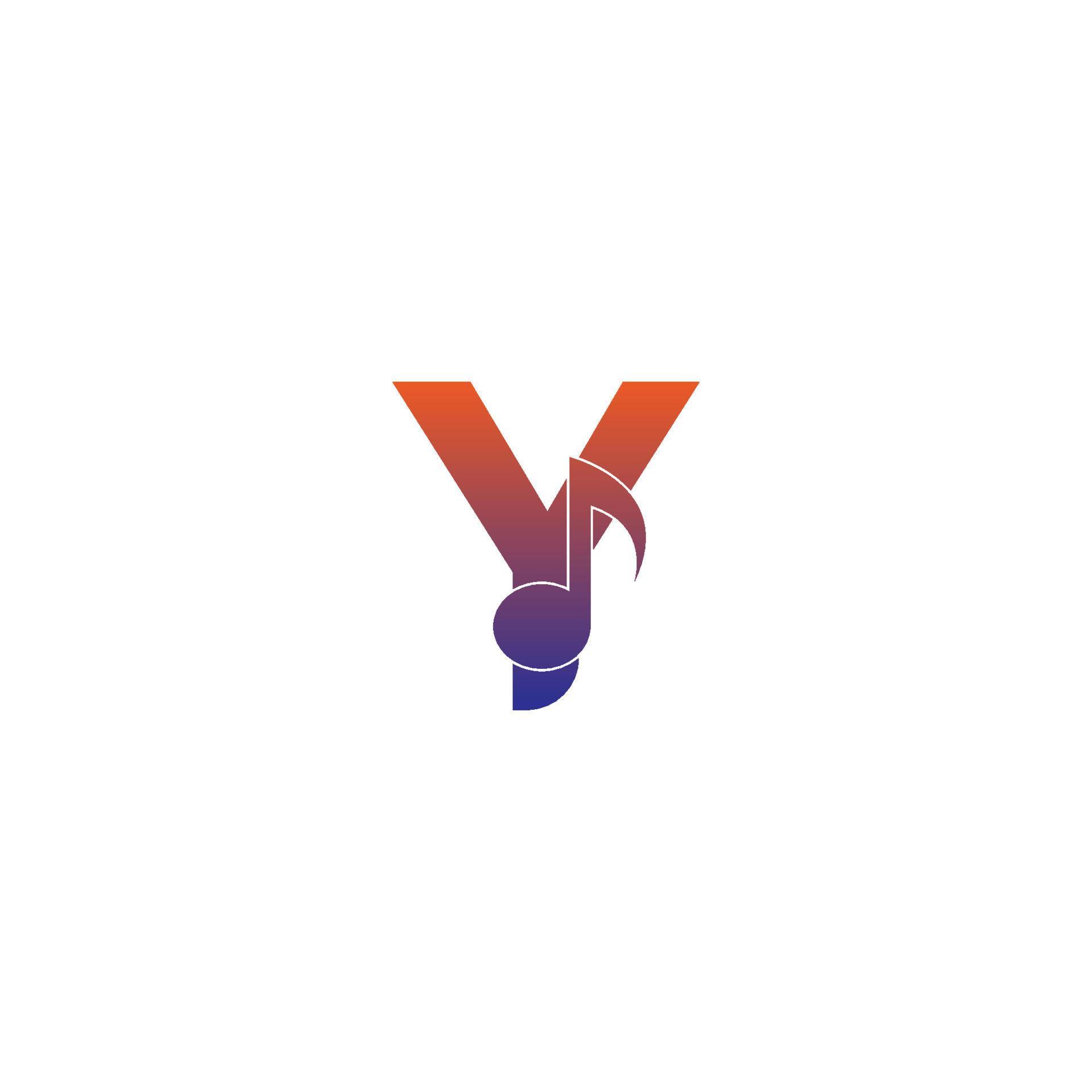 letter y logo icoon met muzieknoot ontwerp symboolsjabloon vector