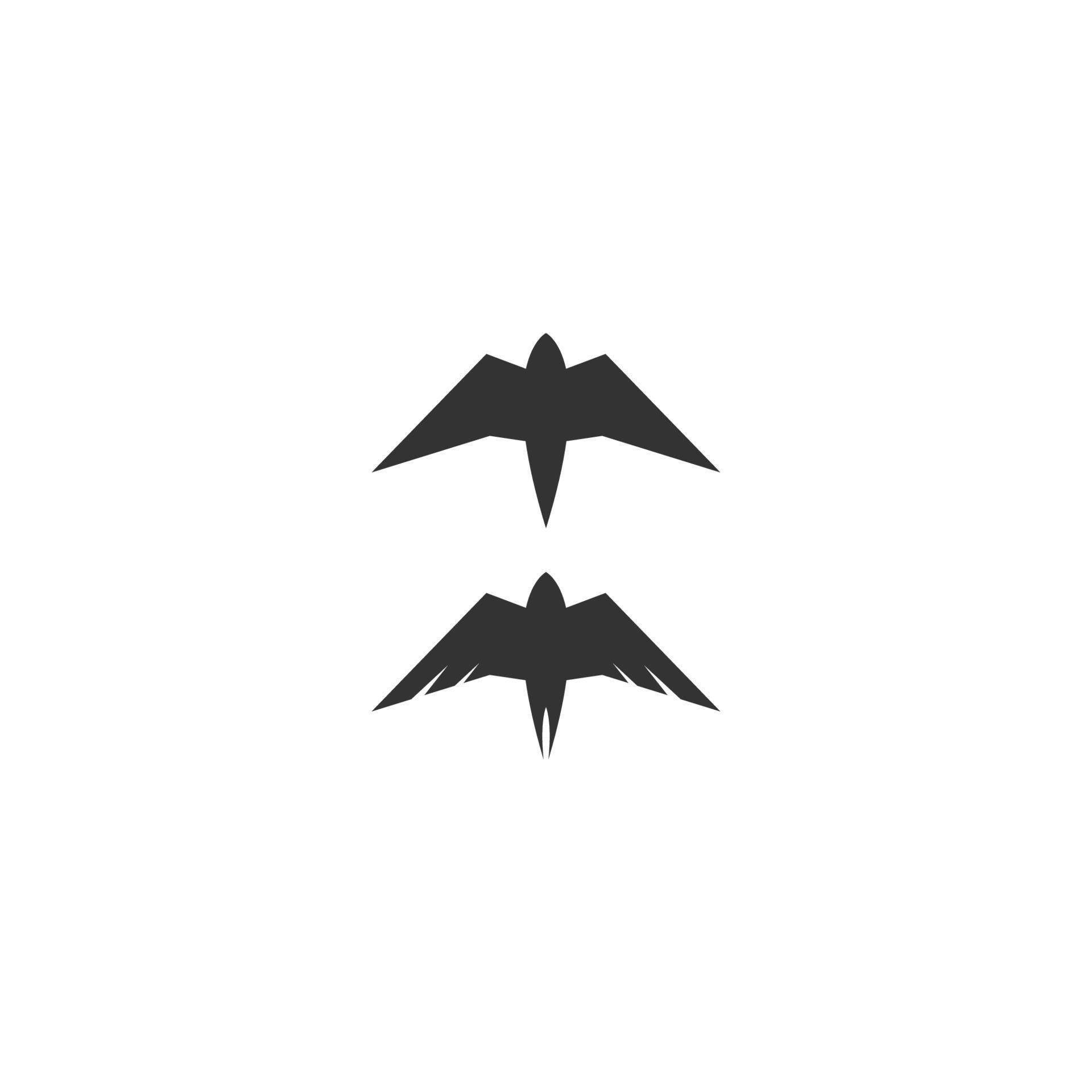 eenvoudig ontwerp van swift vogel logo pictogram sjabloon vectorillustratie vector