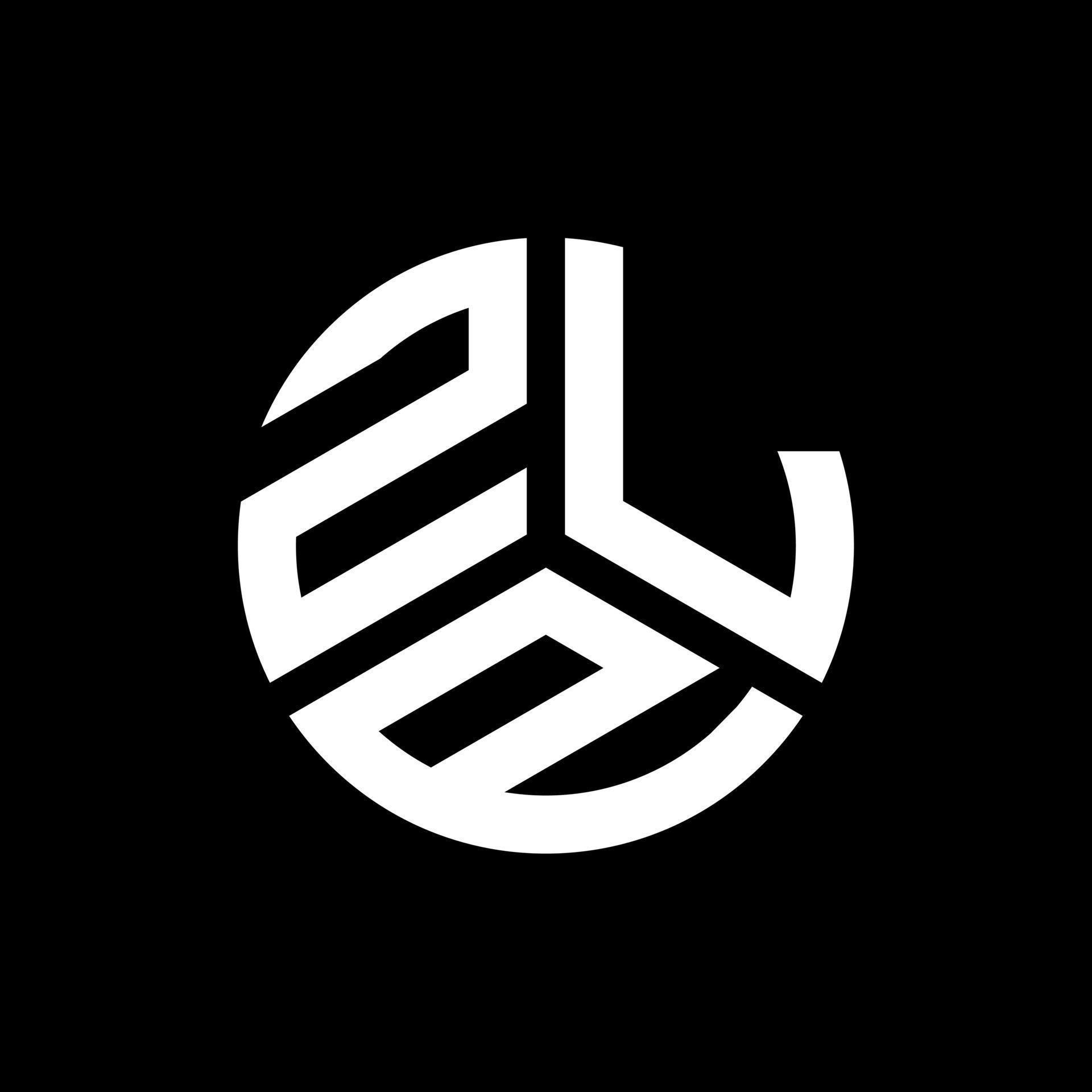 zlp brief logo ontwerp op zwarte achtergrond. zlp creatieve initialen brief logo concept. zlp brief ontwerp. vector